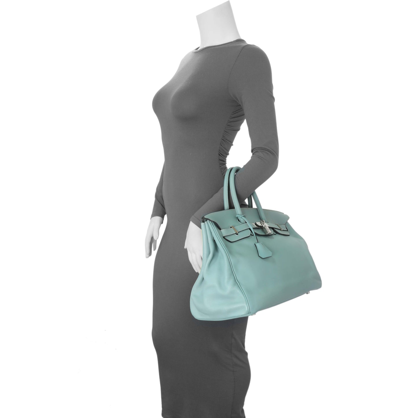 Exclusive Hermes Ciel Swift Birkin 35 — Alternate View 12