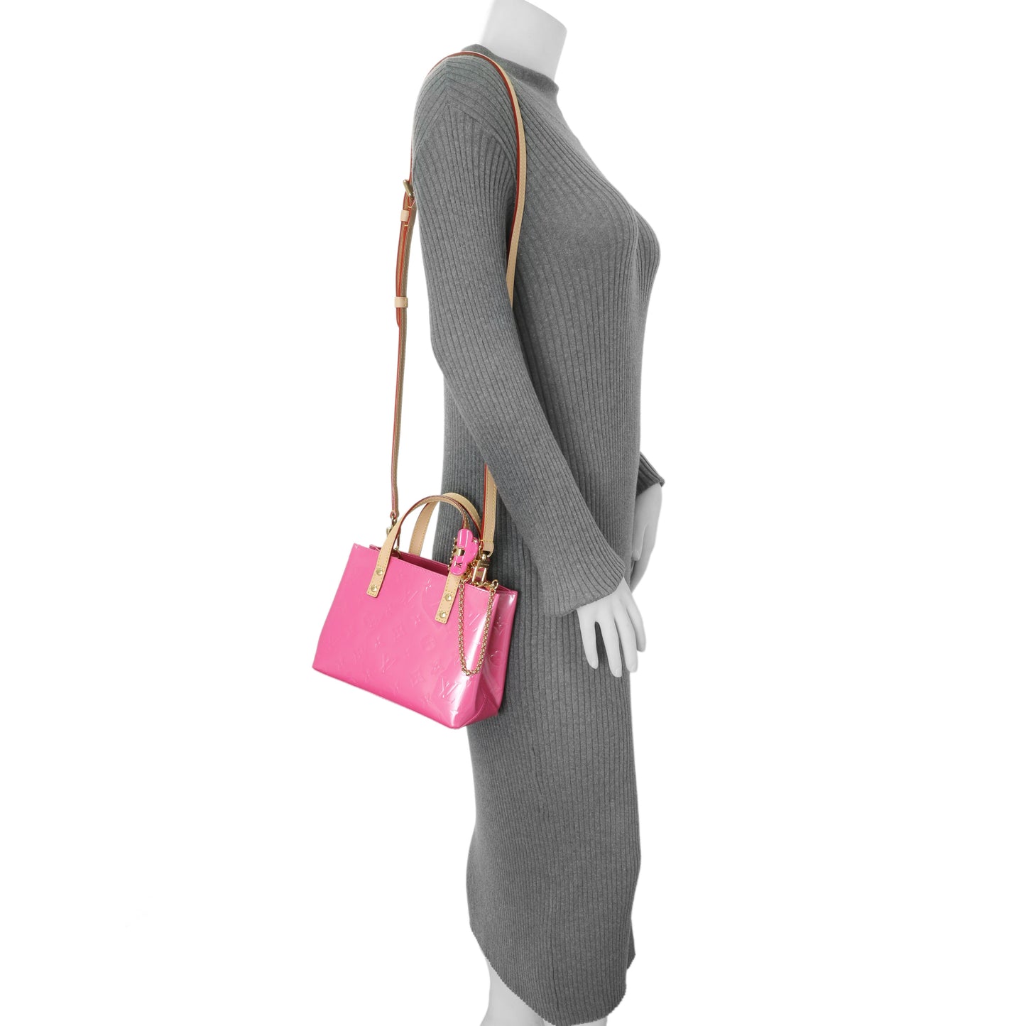 Exclusive Louis Vuitton Neon Pink Vernis Reade PM NM — Lifestyle View