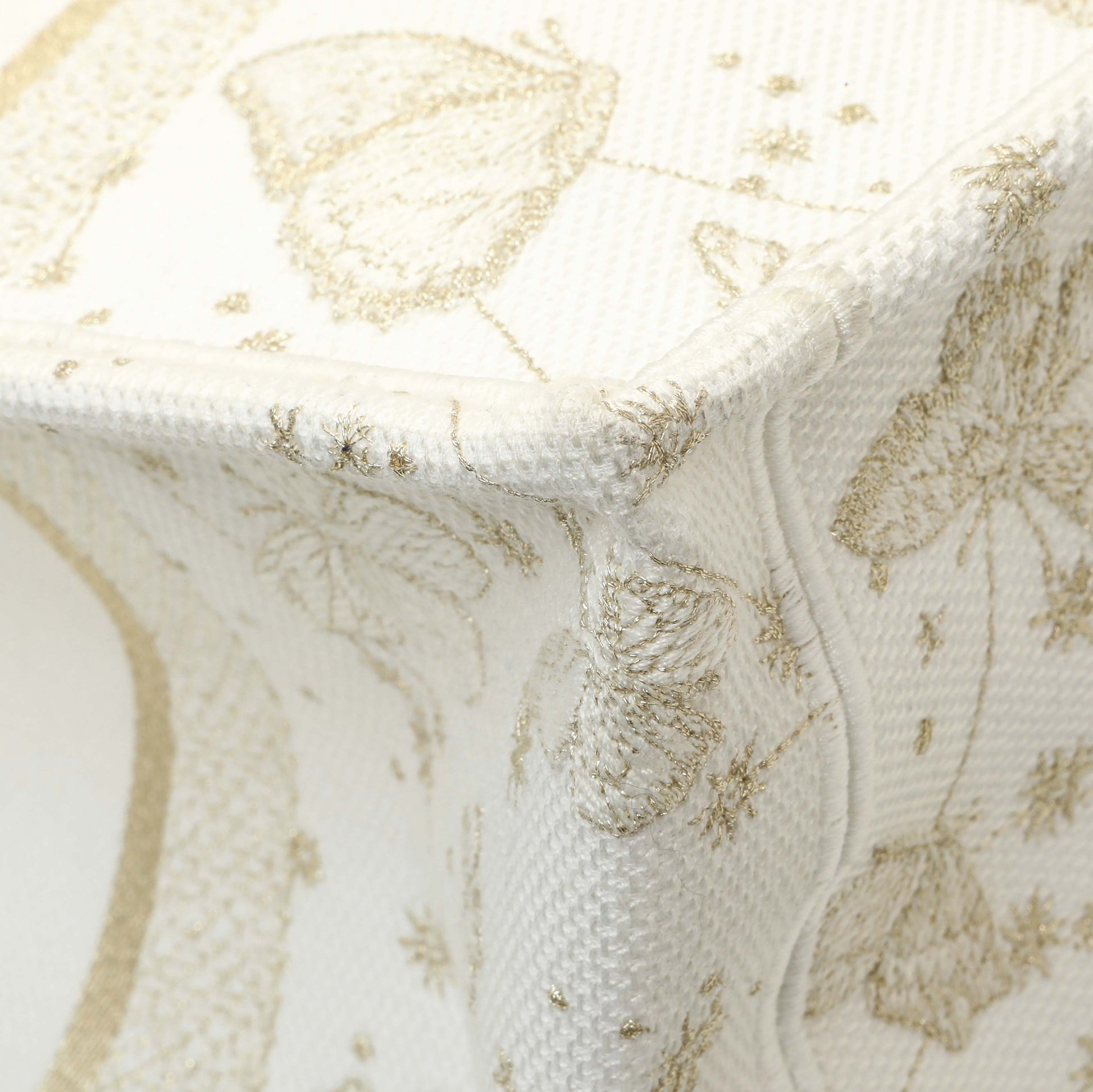 Exclusive Christian Dior White Gold Canvas Embroidered Medium Zodiac Print Book Tote — Lifestyle View