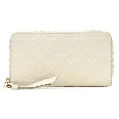 Exclusive Louis Vuitton White Empreinte Zippy Organizer — Front View