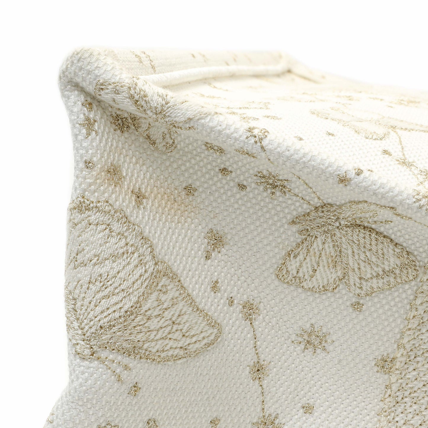 Exclusive Christian Dior White Gold Canvas Embroidered Medium Zodiac Print Book Tote — Alternate View 12