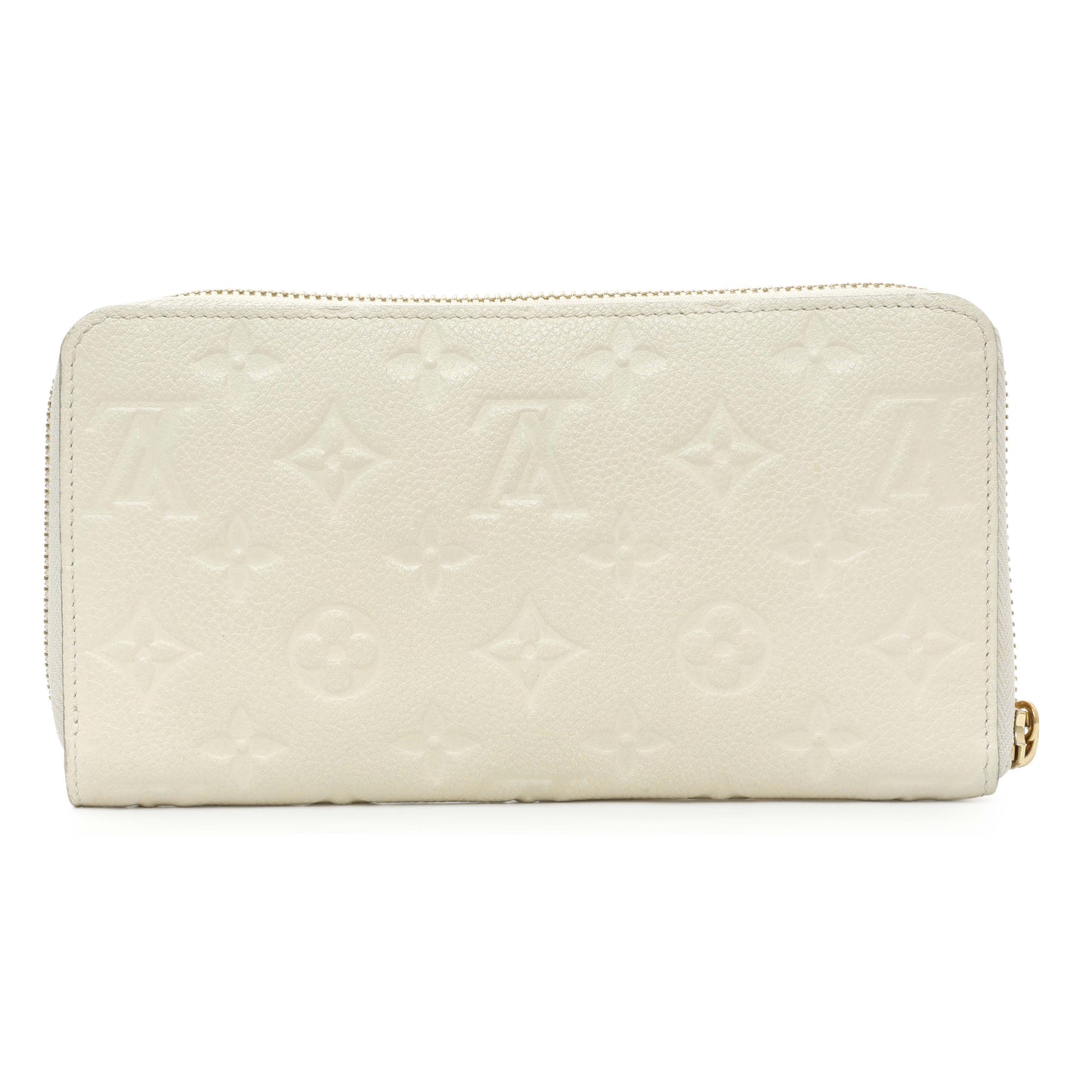 Exclusive Louis Vuitton White Empreinte Zippy Organizer — Side View