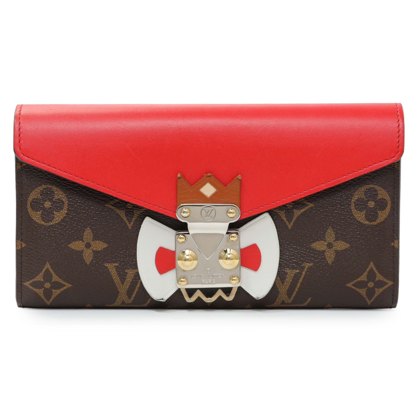 Exclusive Louis Vuitton Monogram Tribal Mask Sarah Wallet — Front View