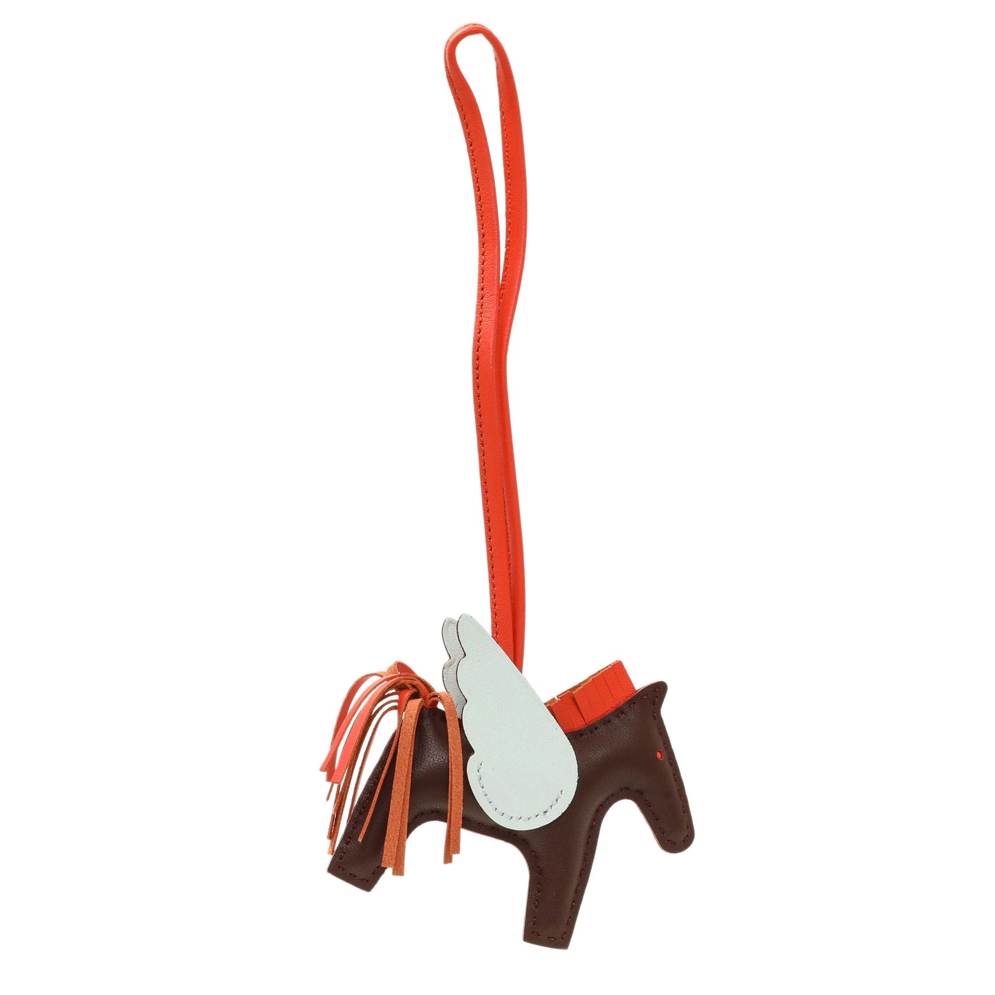 Exclusive Hermes Milo Lambskin Grigri Rodeo Pegase Horse Bag Charm PM — Side View