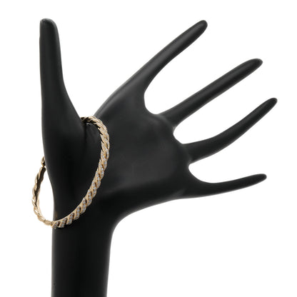 Exclusive David Yurman 18K Yellow Gold Diamond 5mm Sculpted Cable Flex Bracelet — Back View