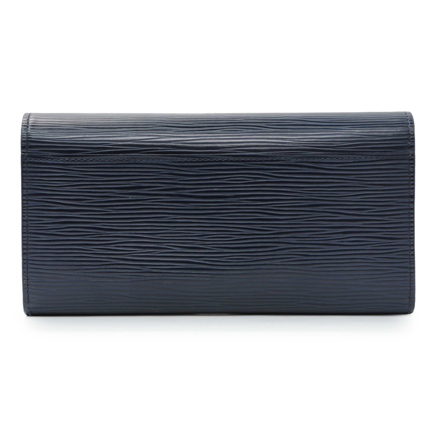 Exclusive Louis Vuitton Blue Epi Sarah Wallet — Side View