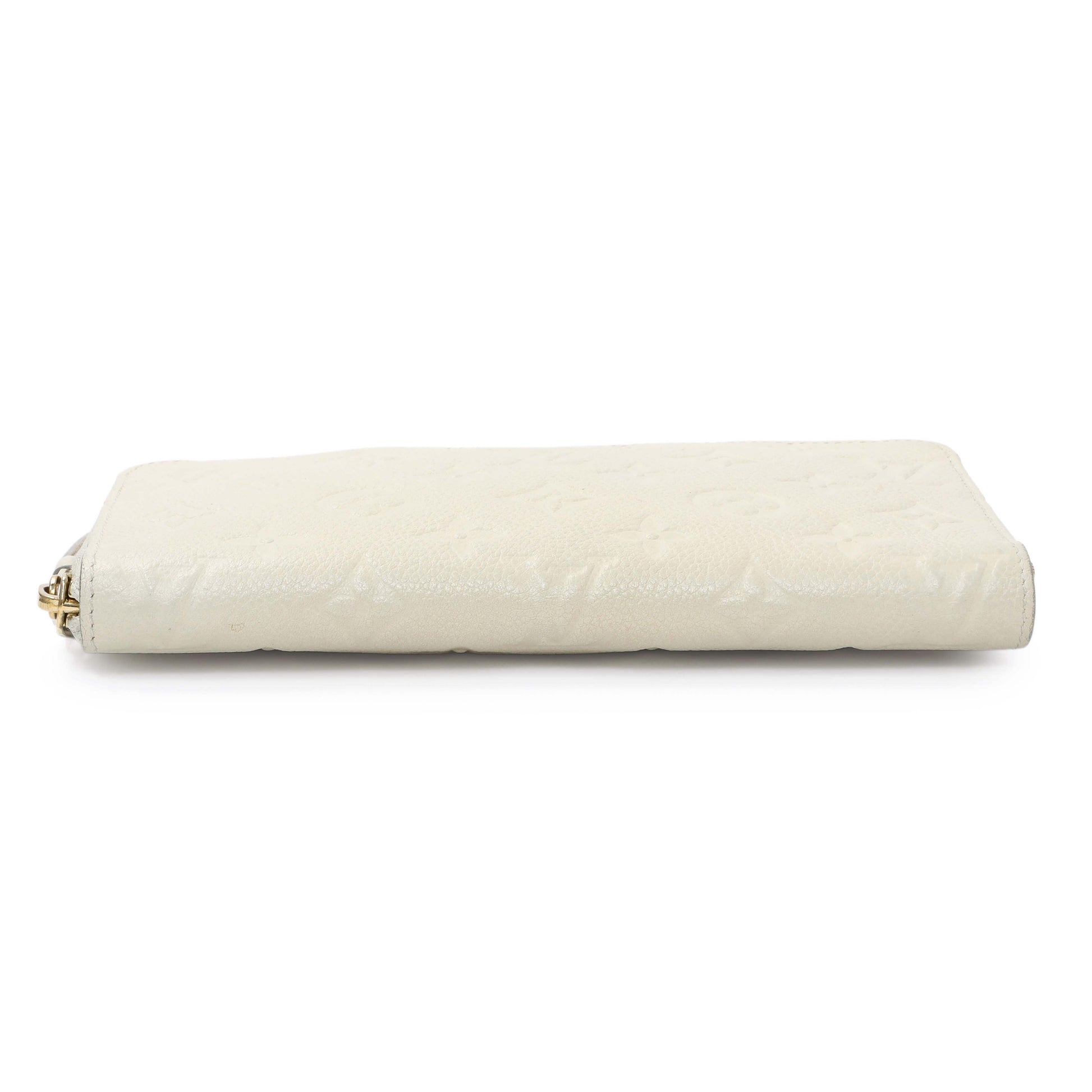 Exclusive Louis Vuitton White Empreinte Zippy Organizer — Back View