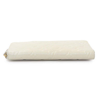 Exclusive Louis Vuitton White Empreinte Zippy Organizer — Back View