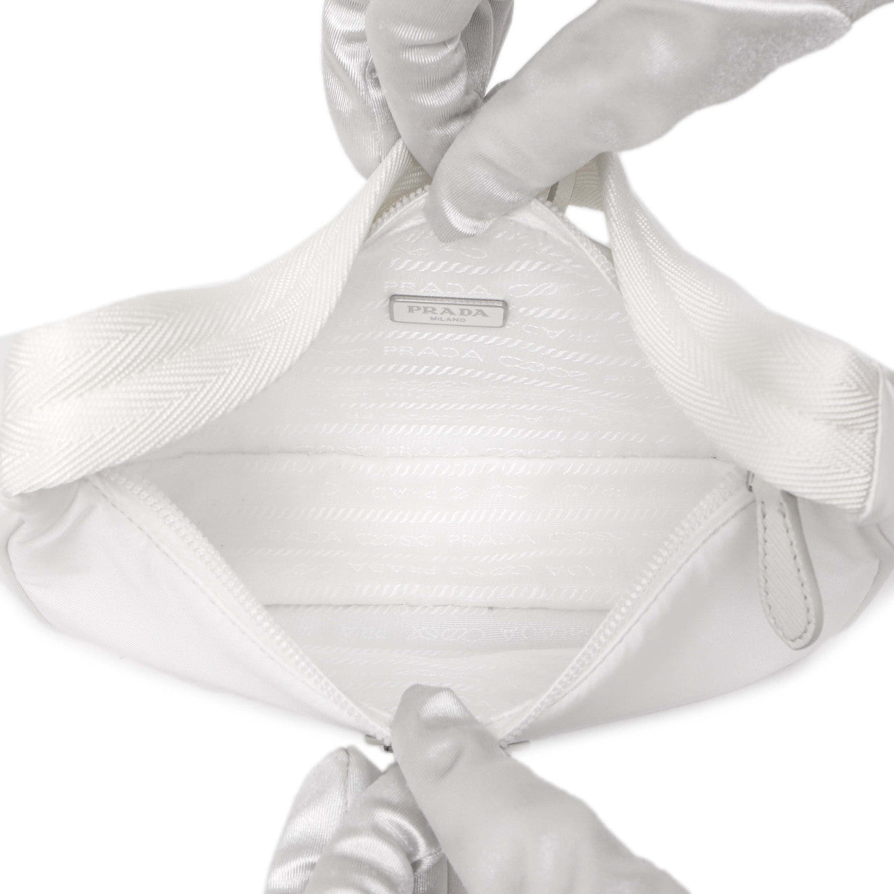 Exclusive Prada Bianco Re-Nylon Mini Re-Edition 2000 — Top View