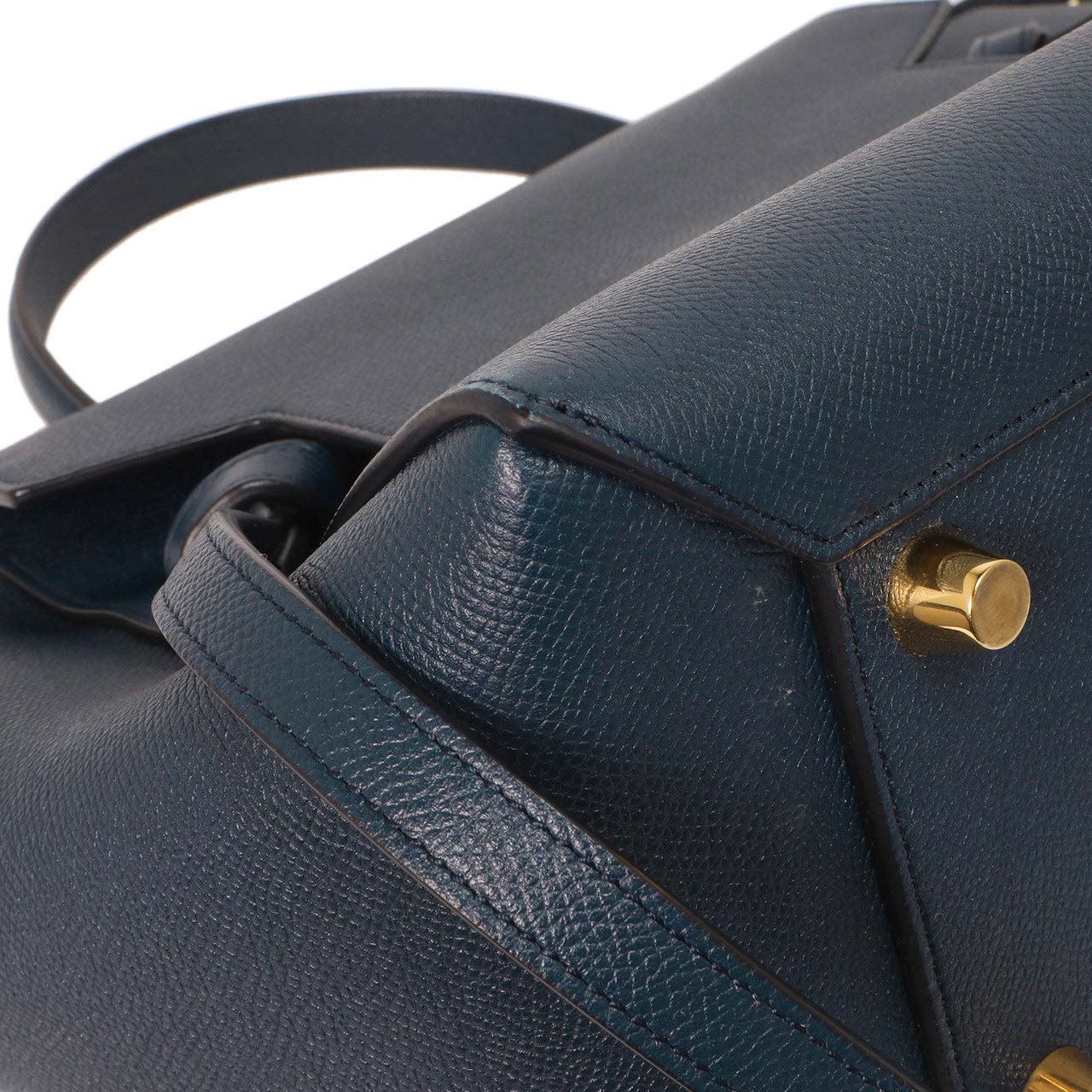 Exclusive Celine Blue Grained Calfskin Mini Belt Bag — Top View