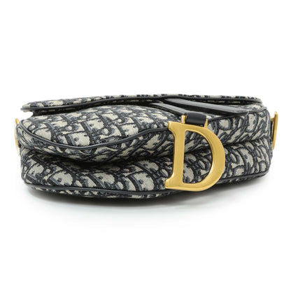Exclusive Christian Dior Oblique Saddle Bag — Back View
