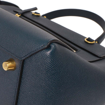Exclusive Celine Blue Grained Calfskin Mini Belt Bag — Detail View