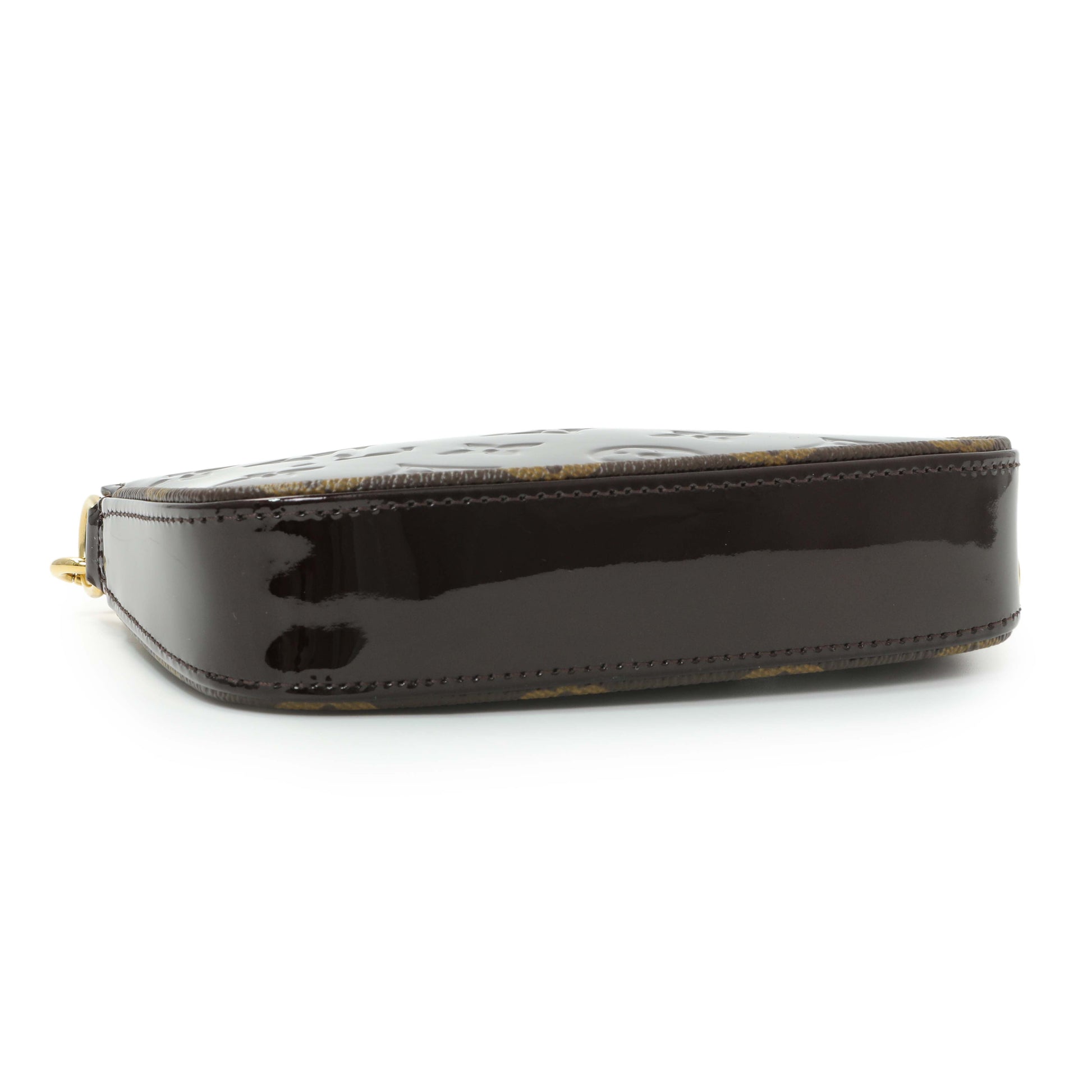 Exclusive Louis Vuitton Amarante Vernis Monogram Mini Pochette Accessories — Back View