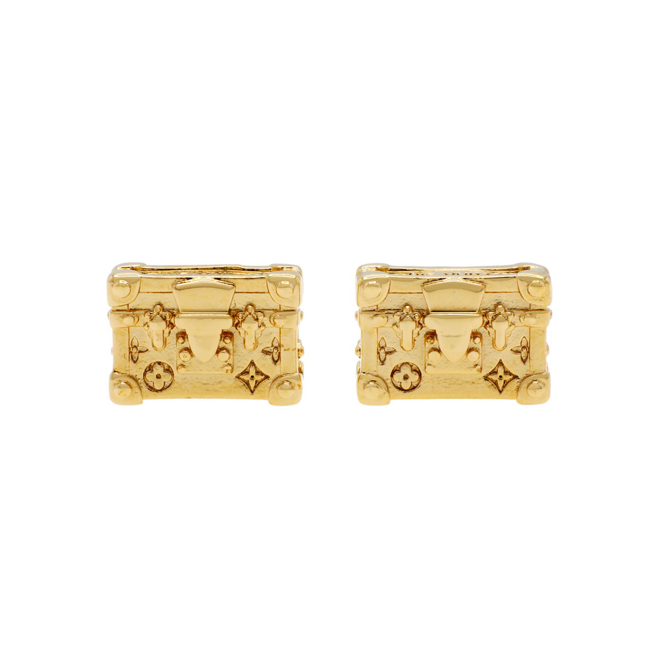 Exclusive Louis Vuitton Petite Malle Earrings — Front View