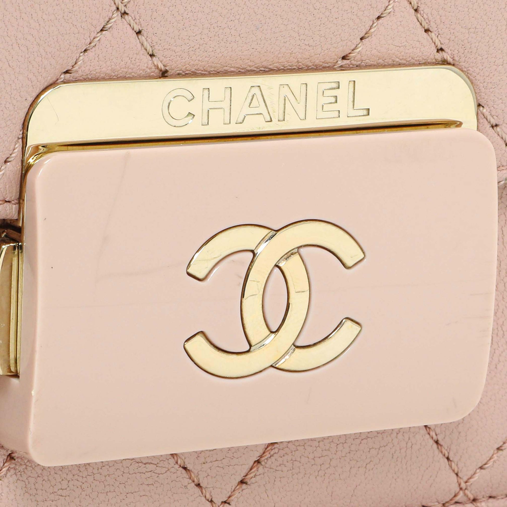 Exclusive Chanel Pink Quilted Sheepskin Mini Beauty Lock Flap — Alternate View 10