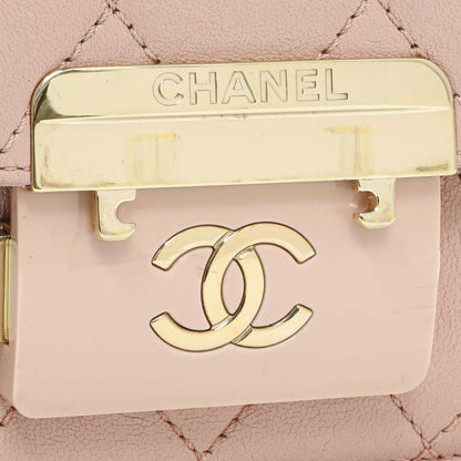 Exclusive Chanel Pink Quilted Sheepskin Mini Beauty Lock Flap — Alternate View 11