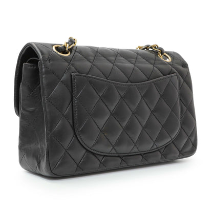 Exclusive Chanel Black Quilted Lambskin Small Double Flap — Side View