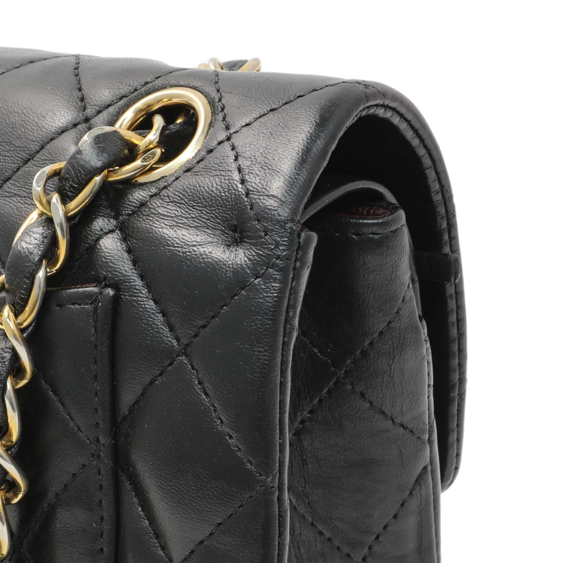 Exclusive Chanel Black Quilted Lambskin Small Double Flap — Alternate View 13