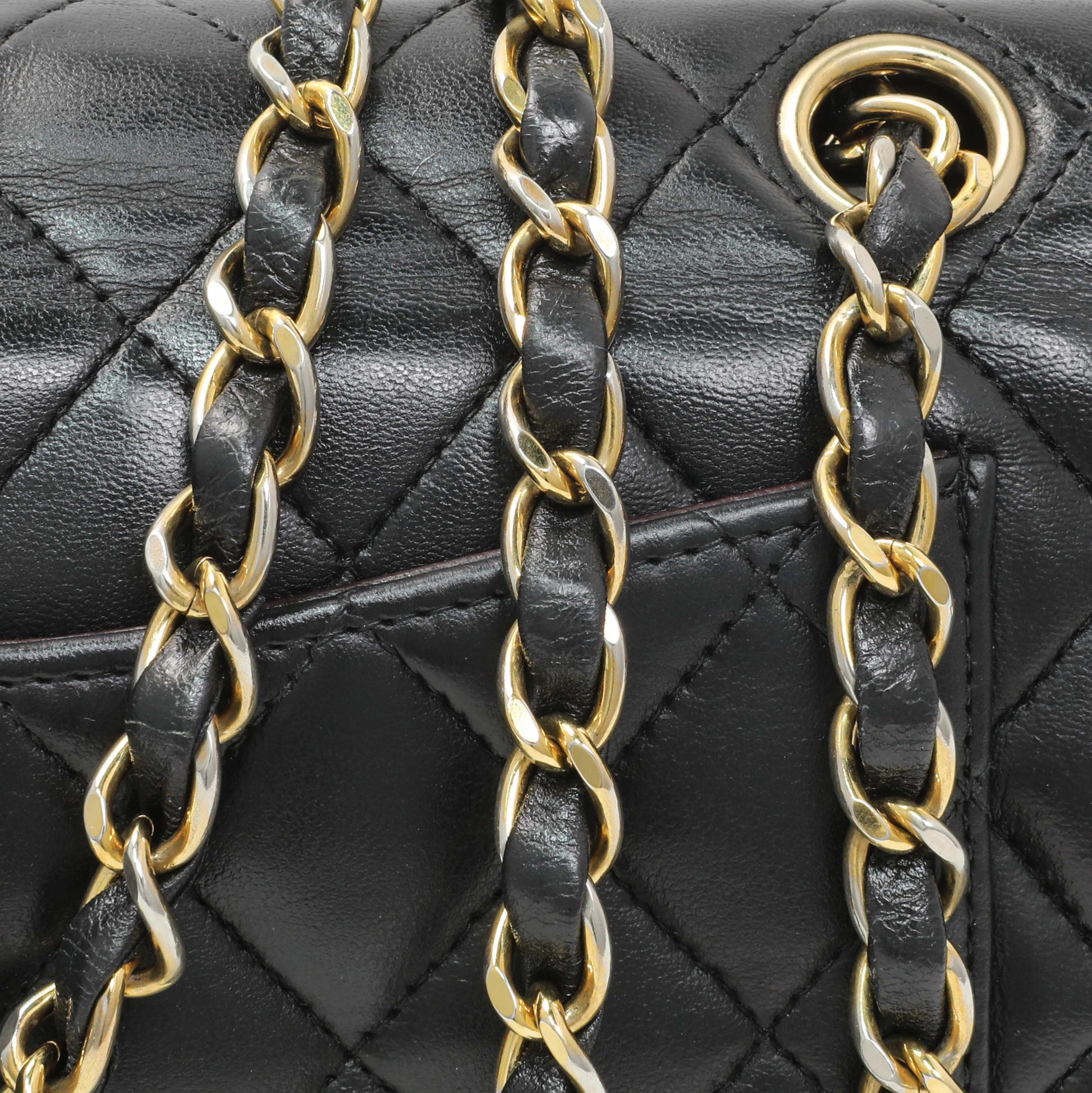 Exclusive Chanel Black Quilted Lambskin Small Double Flap — Alternate View 14