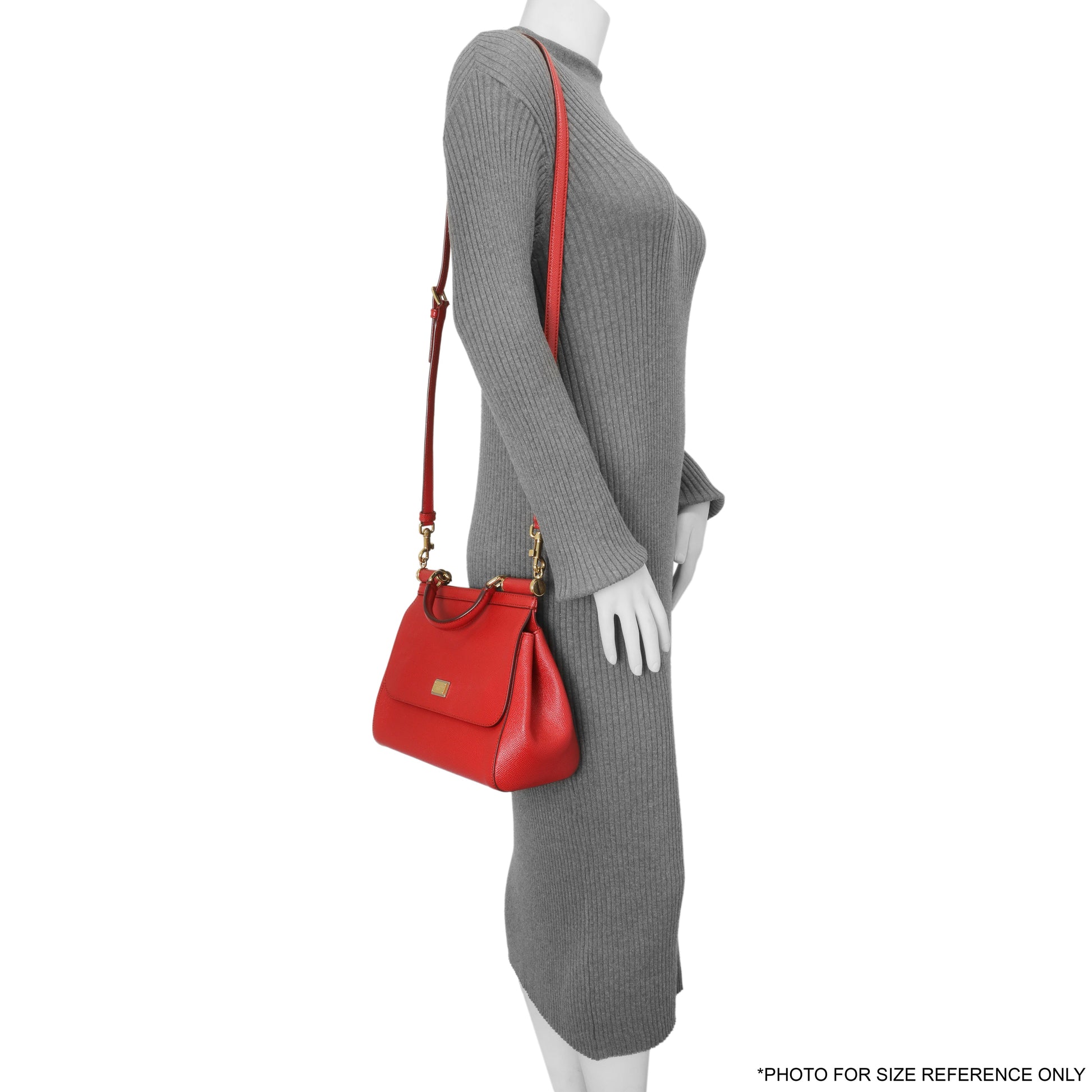 Exclusive Dolce & Gabanna Red Calfskin Medium Miss Sicily — Alternate View 10