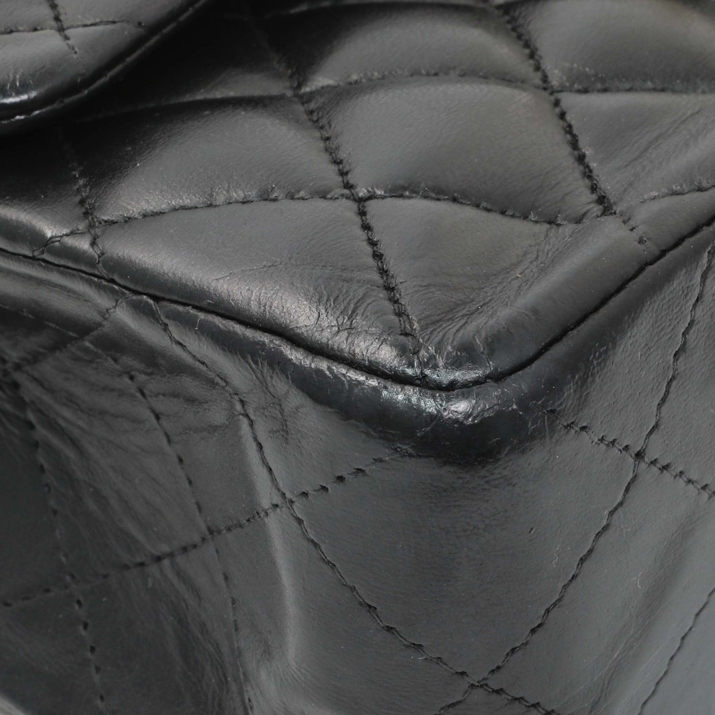 Exclusive Chanel Black Quilted Lambskin Small Double Flap — Top View