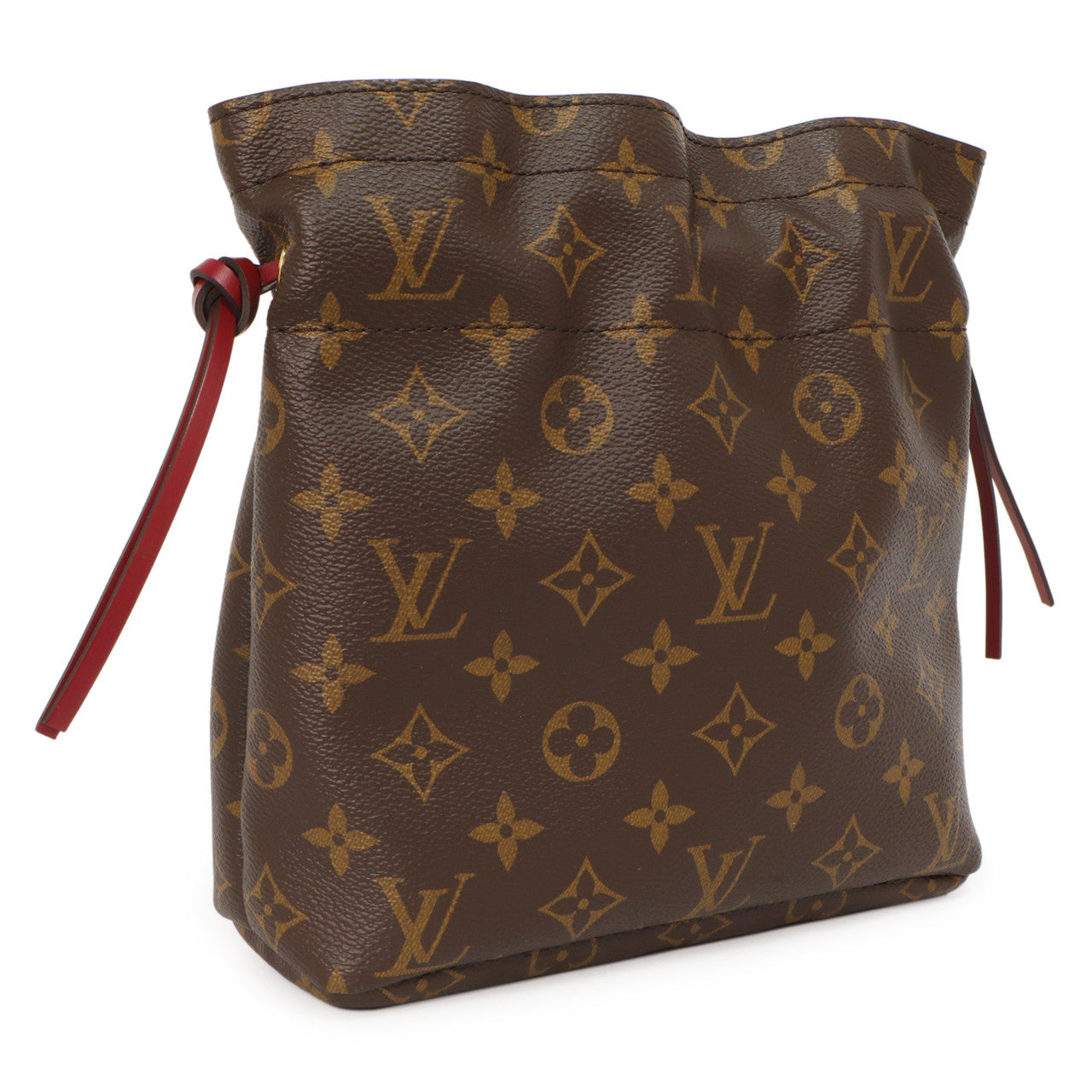 Exclusive Louis Vuitton Monogram Fuchsia Noe Pouch — Side View