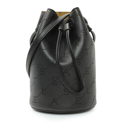Exclusive Stella McCartney Perforated Eco Alter Nappa Mini Bucket Bag — Front View
