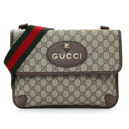 Exclusive Gucci GG Supreme Monogram Web Neo Vintage Messenger Bag — Front View