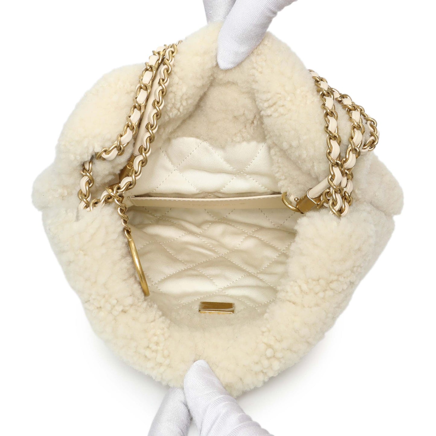 Exclusive Chanel Shearling Mini Chanel 22 — Top View