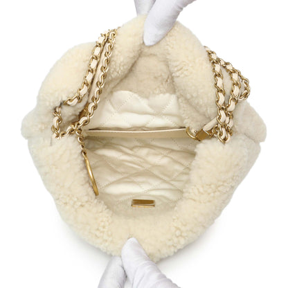 Exclusive Chanel Shearling Mini Chanel 22 — Top View