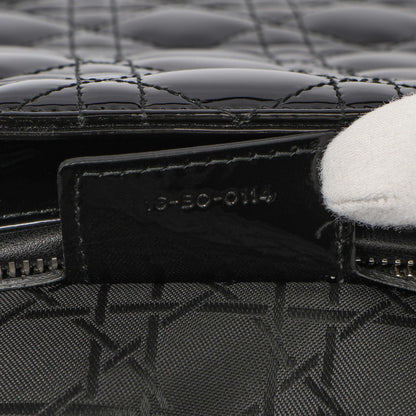 Exclusive Christian Dior Black Patent Cannage Large Lady Dior — Lifestyle View