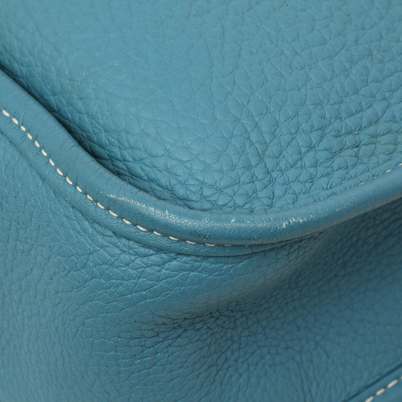 Exclusive Hermes Blue Jean Clemence Evelyne III GM — Detail View