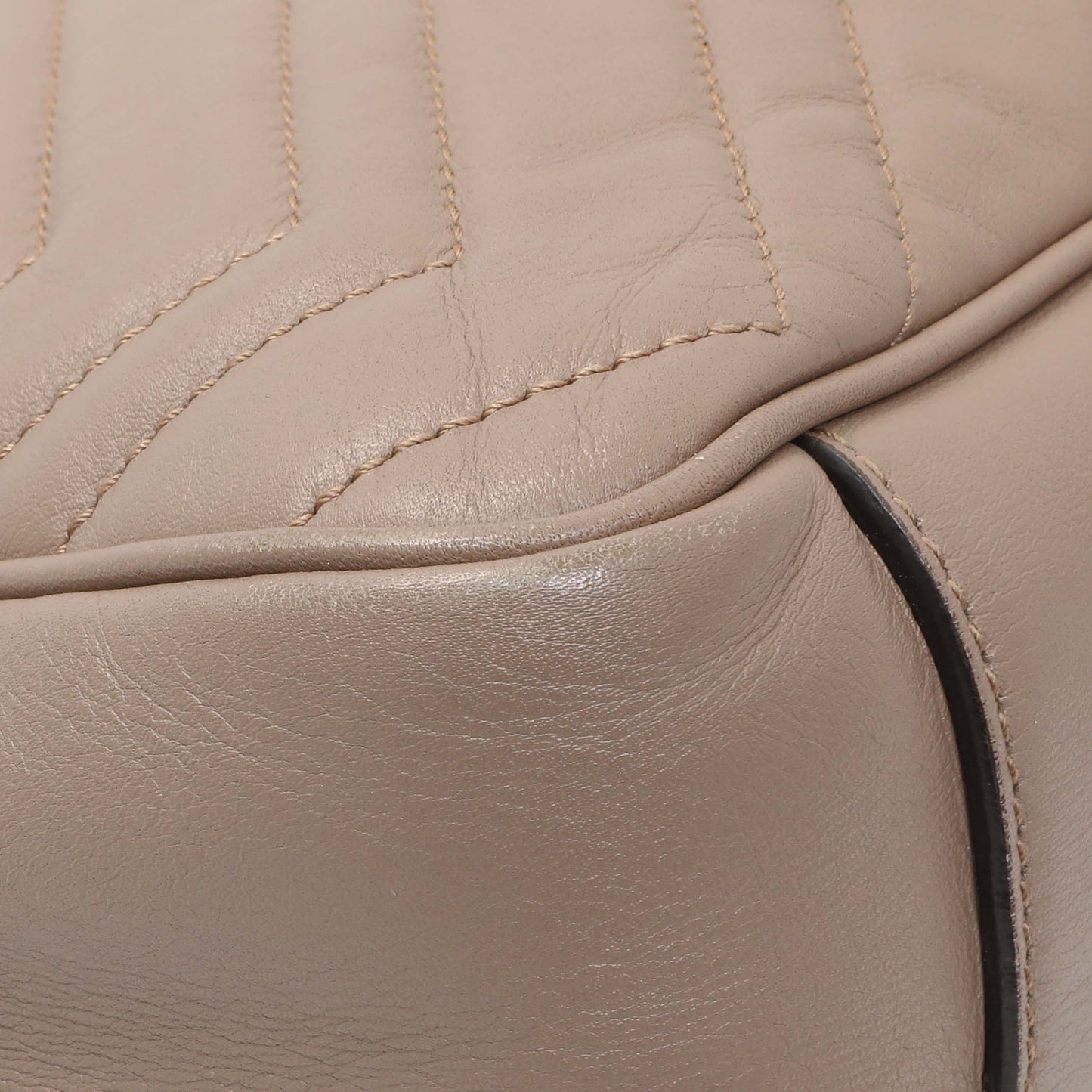 Exclusive Gucci Porcelain Rose Calfskin Matelasse Medium GG Marmont Shoulder Bag — Lifestyle View