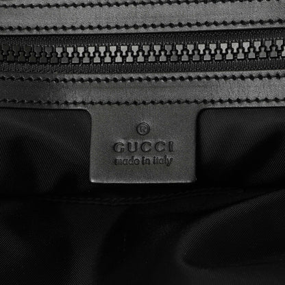 Exclusive Gucci Techno Canvas Web L'Aveugle Par Amour Embroidered Double Buckle Backpack — Detail View