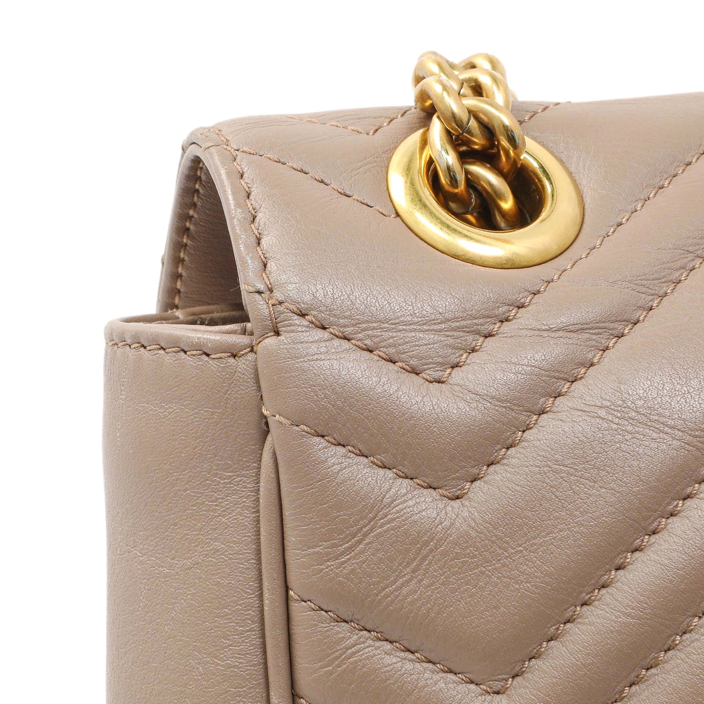 Exclusive Gucci Porcelain Rose Calfskin Matelasse Medium GG Marmont Shoulder Bag — Alternate View 12
