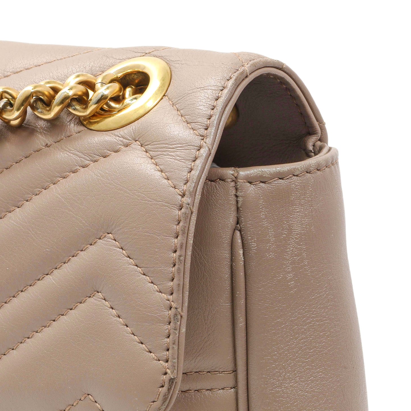 Exclusive Gucci Porcelain Rose Calfskin Matelasse Medium GG Marmont Shoulder Bag — Alternate View 13