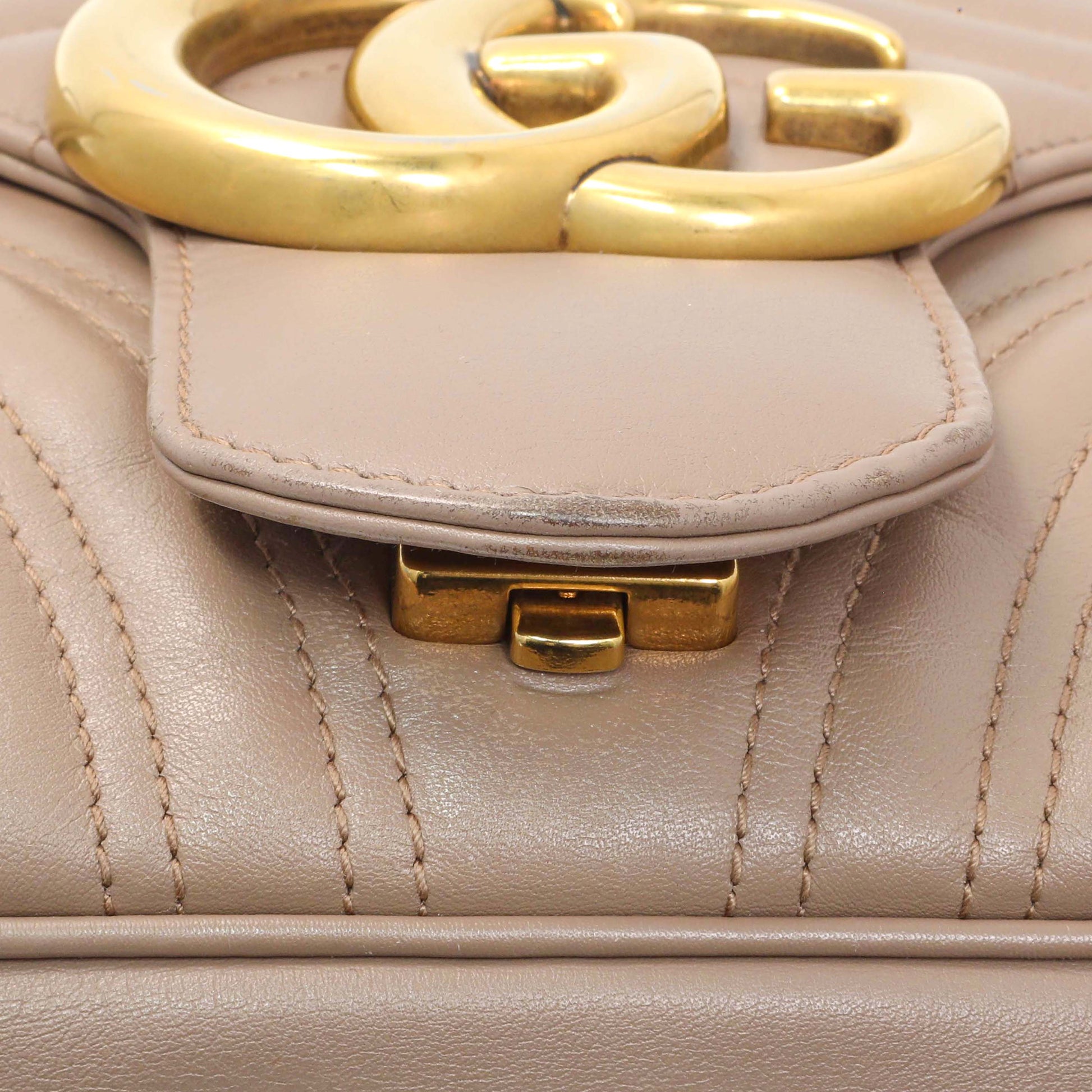 Exclusive Gucci Porcelain Rose Calfskin Matelasse Medium GG Marmont Shoulder Bag — Alternate View 14
