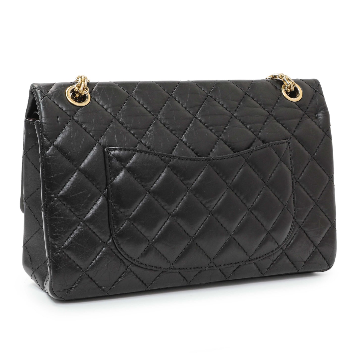 Exclusive Chanel Black Quilted Aged Calfskin 2.55 Reissue 226 Flap — Side View