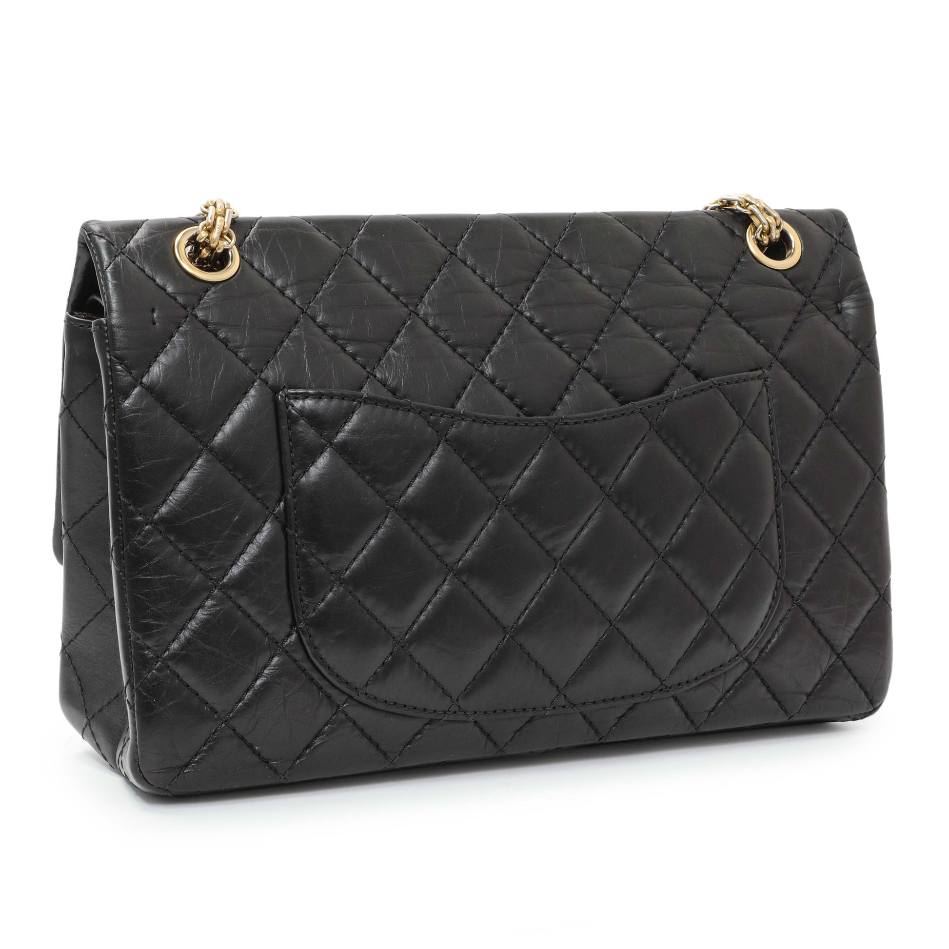 Exclusive Chanel Black Quilted Aged Calfskin 2.55 Reissue 226 Flap — Side View