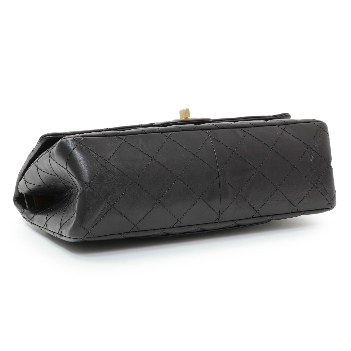 Exclusive Chanel Black Quilted Aged Calfskin 2.55 Reissue 226 Flap — Back View