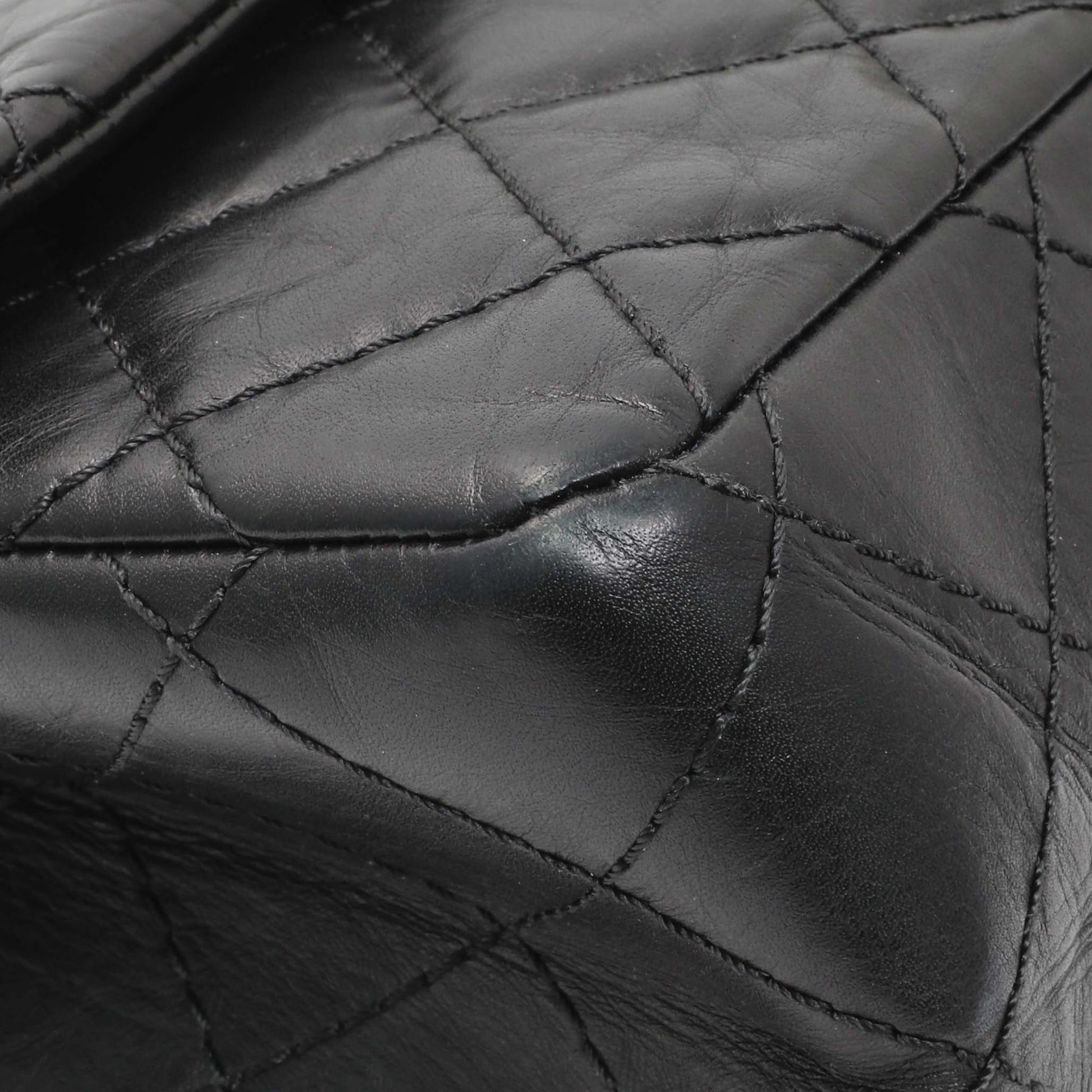 Exclusive Chanel Black Quilted Aged Calfskin 2.55 Reissue 226 Flap — Top View