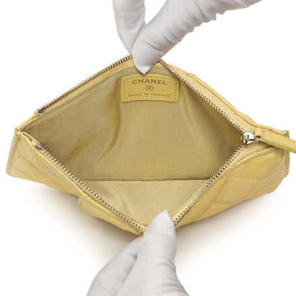 Exclusive Chanel Yellow Iridescent Caviar Classic Phone Pouch — Alternate View 8