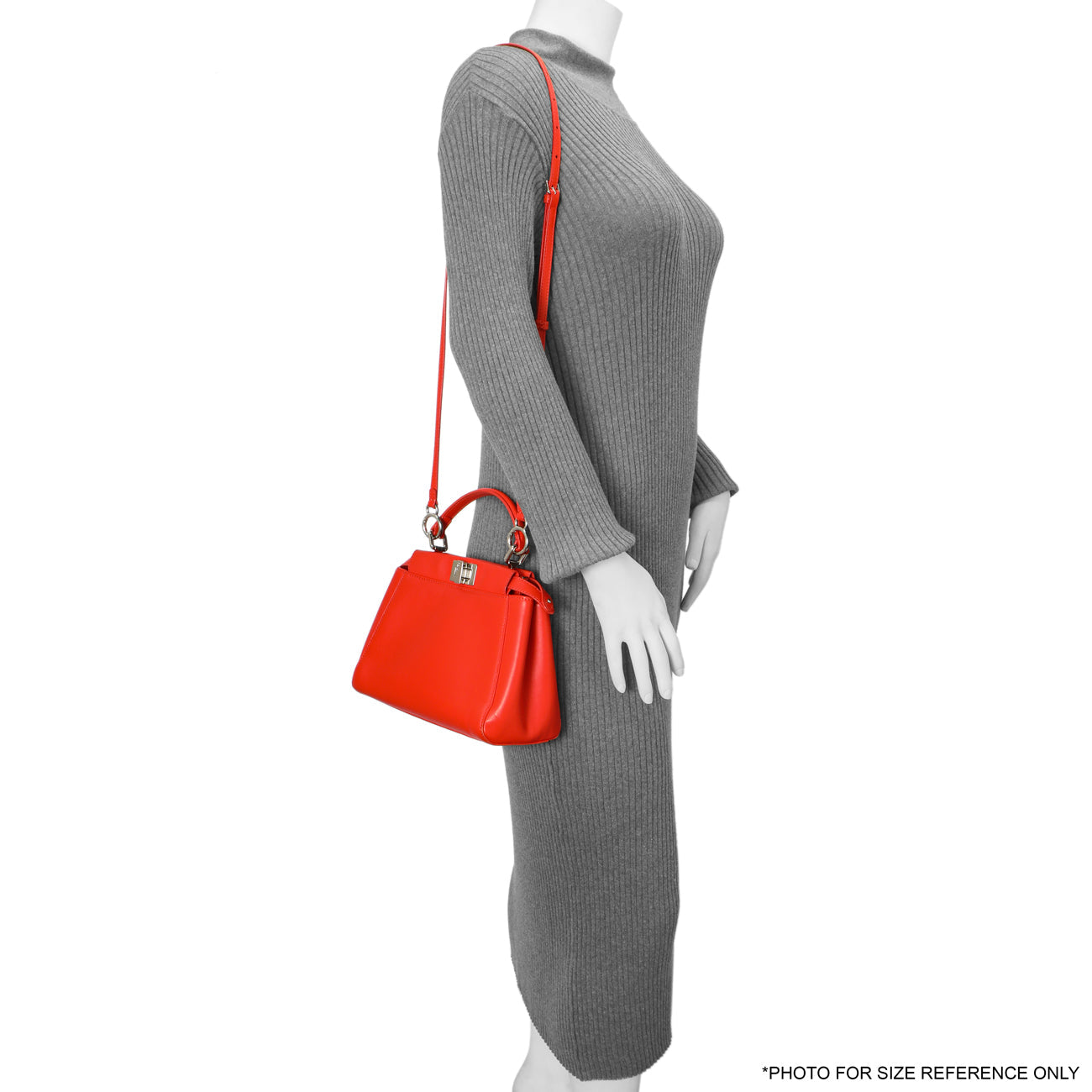 Exclusive Fendi Papavero Nappa Mini Peekaboo Iconic Satchel — Alternate View 13