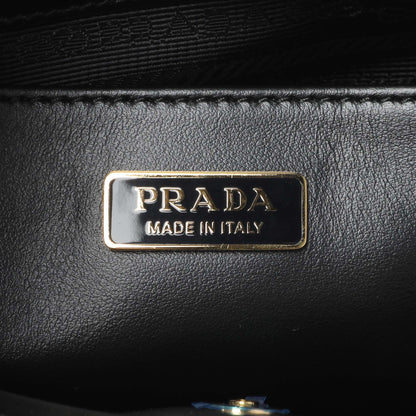 Exclusive Prada Black Floral Spazzolato Cleo Bag — Alternate View 7