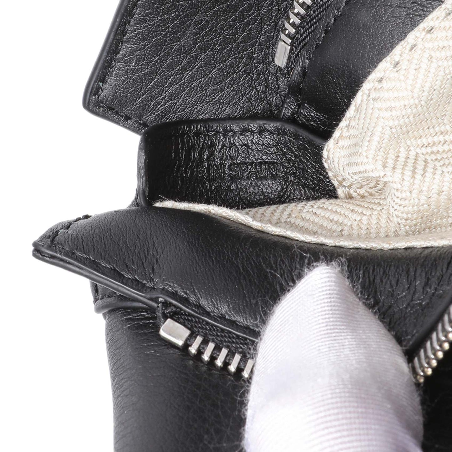 Exclusive Loewe Black Calfskin Mini Puzzle Bag — Lifestyle View