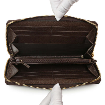 Exclusive Gucci GG Supreme Monogram Web Ophidia Zip Around Wallet — Top View