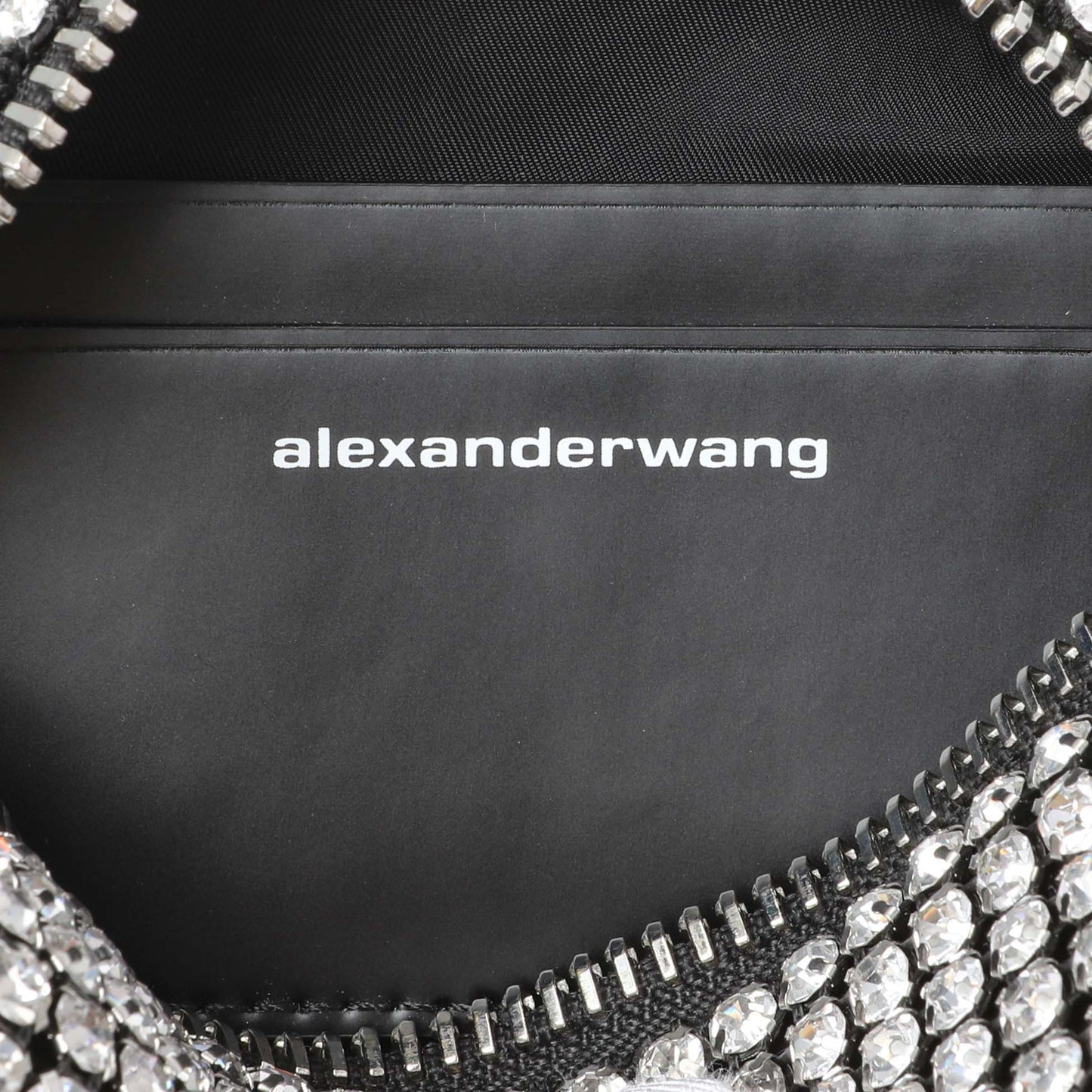 Exclusive Alexander Wang Black Silver Mesh Crystal Rhinestone Mini Heiress Pouch — Alternate View 9