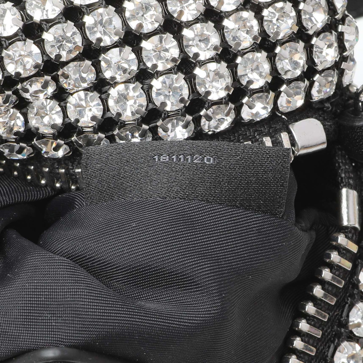 Exclusive Alexander Wang Black Silver Mesh Crystal Rhinestone Mini Heiress Pouch — Alternate View 10
