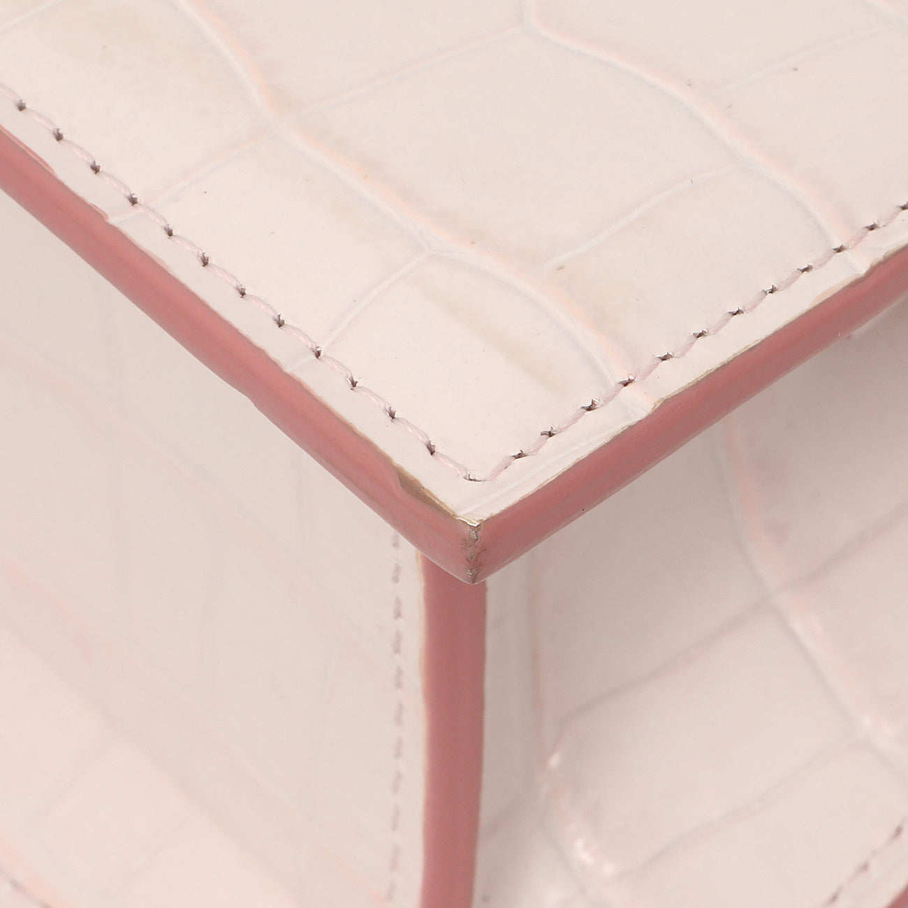 Exclusive Jacquemus Pink Crocodile Embossed Calfskin Moyen Le Chiquito — Alternate View 7