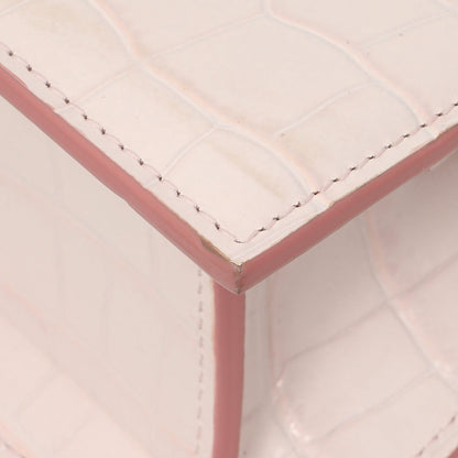 Exclusive Jacquemus Pink Crocodile Embossed Calfskin Moyen Le Chiquito — Alternate View 7